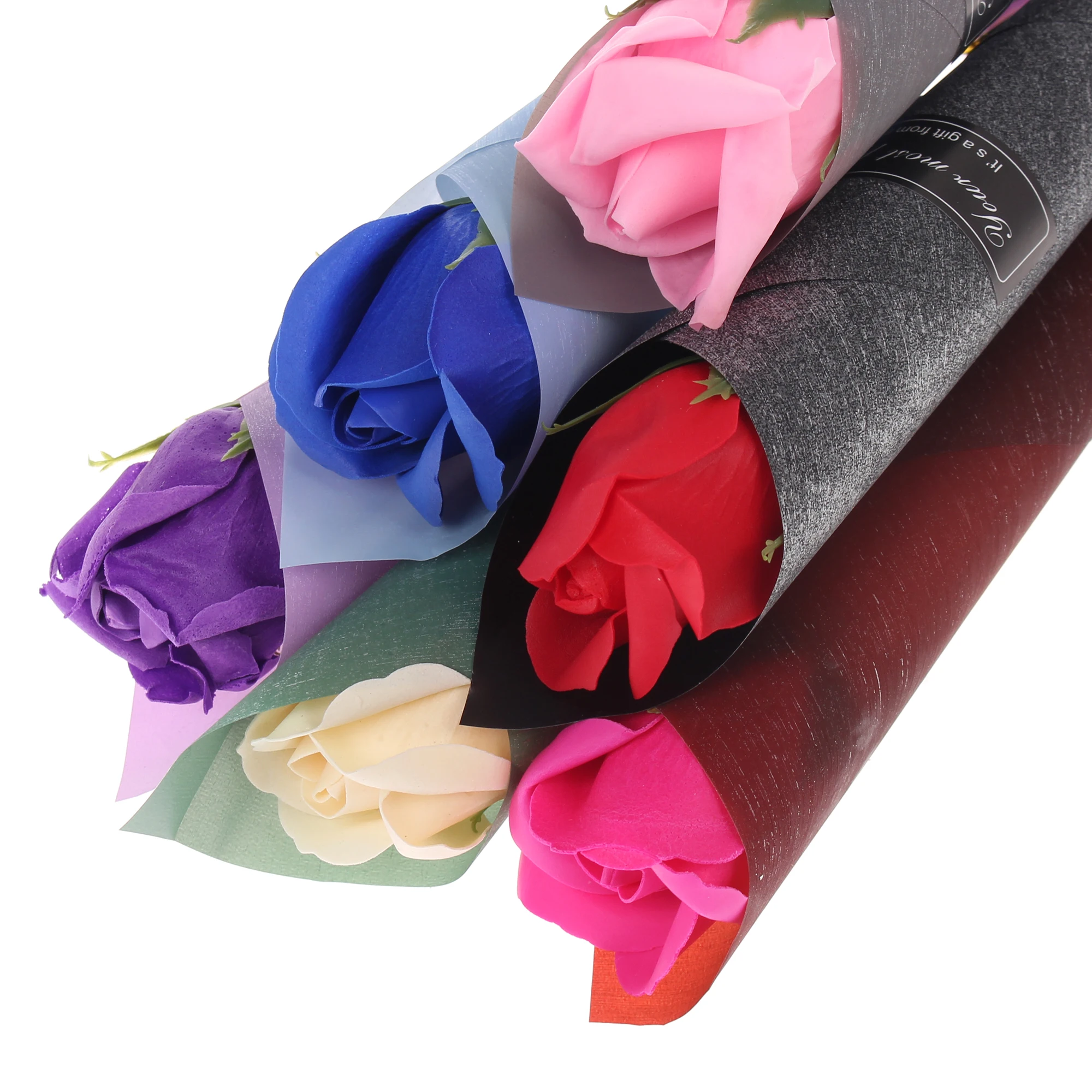 10pcs Artificial Soap Flowers Rose Bouquet Gift Box Simulation Rose Valentines Day Birthday Gift Decor Fake Rose Soap Flower