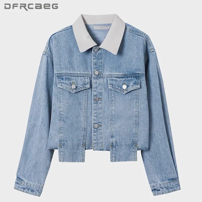 Spring Autumn Patchwork Women Denim Jacket Outwear 2021 Fashion Loose Streetwear Vintage Jeans Coat Long Sleeve Ladies Top
Spring Autumn Patchwork Women Denim Jacket Outwear 2021 Fashion Loose Streetwear Vintage Jeans Coat Long Sleeve Ladies Top