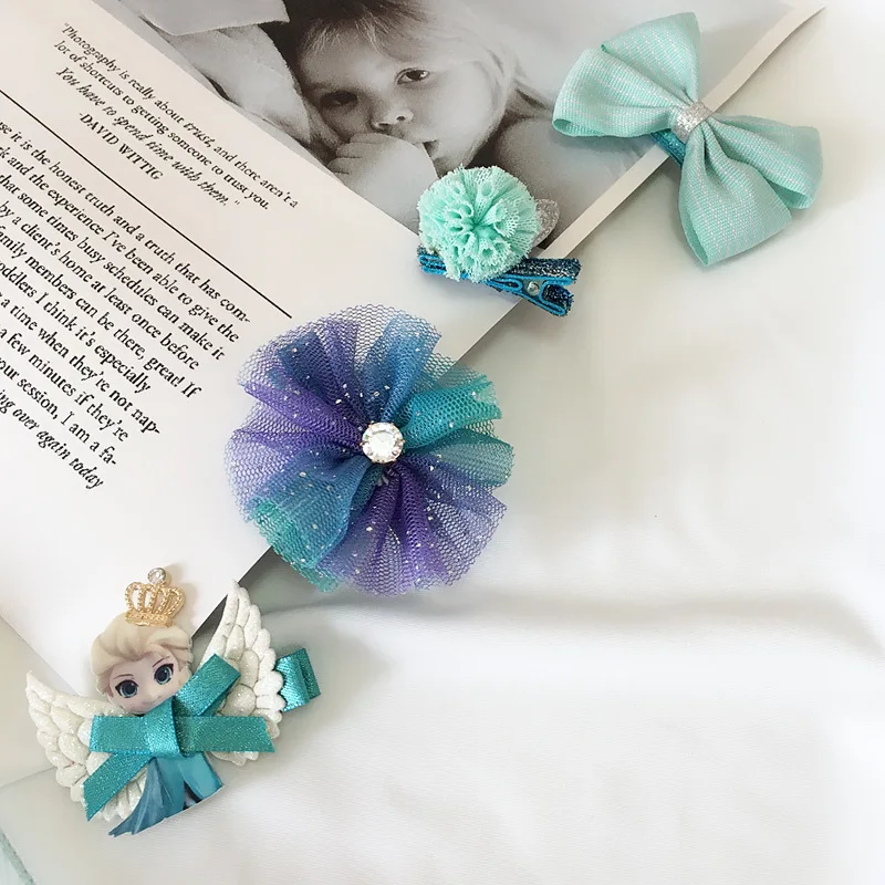 New Bow Hairpins Baby Girl Crown Hair Clips for Girls Barrettes Kids Accessories Cute Bobby Pins Headdress Children Headwear | Аксессуары