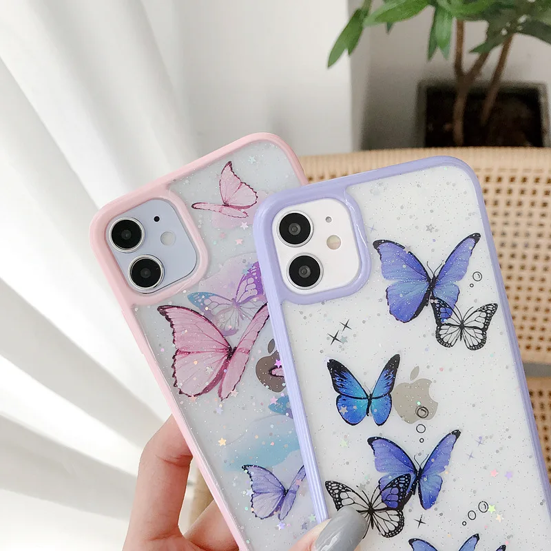 Sequin Bling Star Glitter Butterfly Transparent Phone Case For iPhone 11 Pro MAX XS X XR 7 8 Plus SE 2 Silicone Shockproof Cover
Sequin Bling Star Glitter Butterfly Transparent Phone Case For iPhone 11 Pro MAX XS X XR 7 8 Plus SE 2 Silicone Shockproof Cover