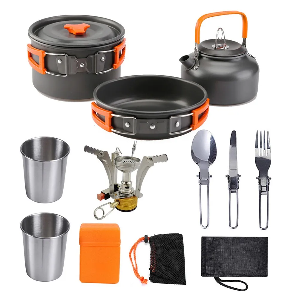 Portable Outdoor Camping Cookware Kit Lightweight Alumina Cooking Pots Set Travelling Picnic Hiking Cooking Equipment Pan Kettle
Portable Outdoor Camping Cookware Kit Lightweight Alumina Cooking Pots Set Travelling Picnic Hiking Cooking Equipment Pan Kettle