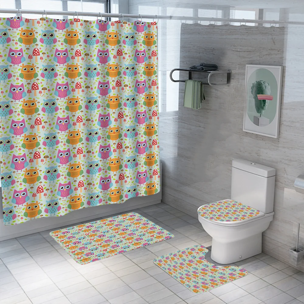 3D Cute Scientific Decorative Shower Curtain Set Waterproof Polyester Bath Curtain Anti-slip Rugs Toilet Lid Cover Bath Mat Set
3D Cute Scientific Decorative Shower Curtain Set Waterproof Polyester Bath Curtain Anti-slip Rugs Toilet Lid Cover Bath Mat Set
