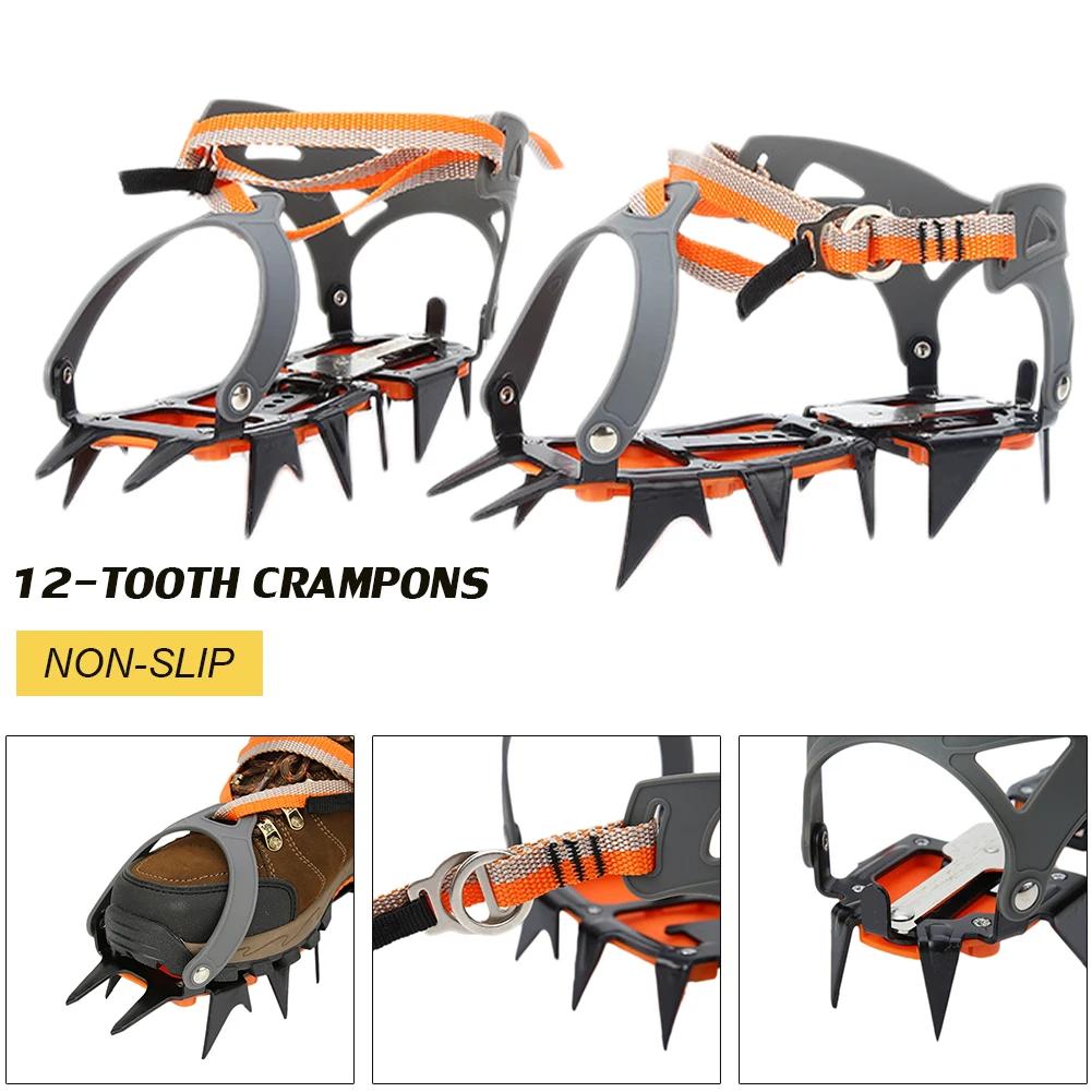 12 Teeth Crampons Ice Snow Grips Traction Cleats for Boots Shoes Anti-Slip Ice Cleats for Ice Fishing Walking Hiking 38-48 yards
12 Teeth Crampons Ice Snow Grips Traction Cleats for Boots Shoes Anti-Slip Ice Cleats for Ice Fishing Walking Hiking 38-48 yards