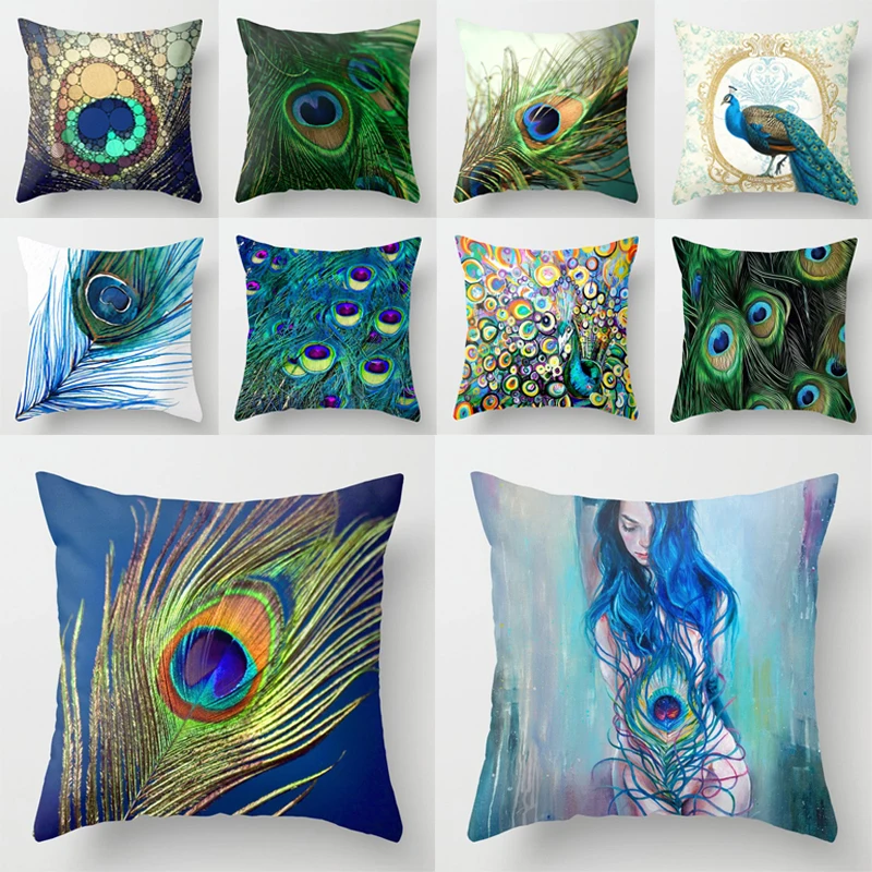 Peacock Feather Cushion Cover Soft Peach Skin Velvet Throw Pillowcases Home Sofa Decorative Pillow Cover 4545cm
Peacock Feather Cushion Cover Soft Peach Skin Velvet Throw Pillowcases Home Sofa Decorative Pillow Cover 4545cm