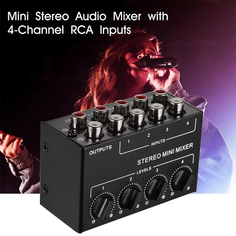 CX400 Mini Stereo 4-Channel Passive Mixer Mixer Stereo Dispenser Live Studi-o 45BD
CX400 Mini Stereo 4-Channel Passive Mixer Mixer Stereo Dispenser Live Studi-o 45BD