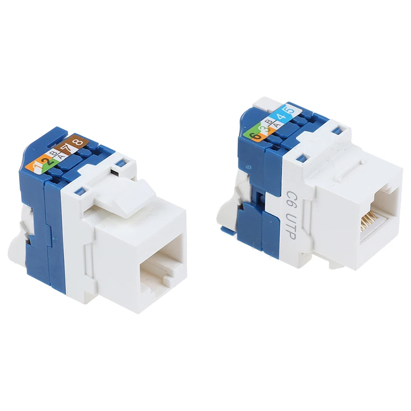1 шт. CAT6 инструмент меньше Keystone Jack AMPCOM RJ45 самоблокирующийся Cat.5e модуль адаптер без