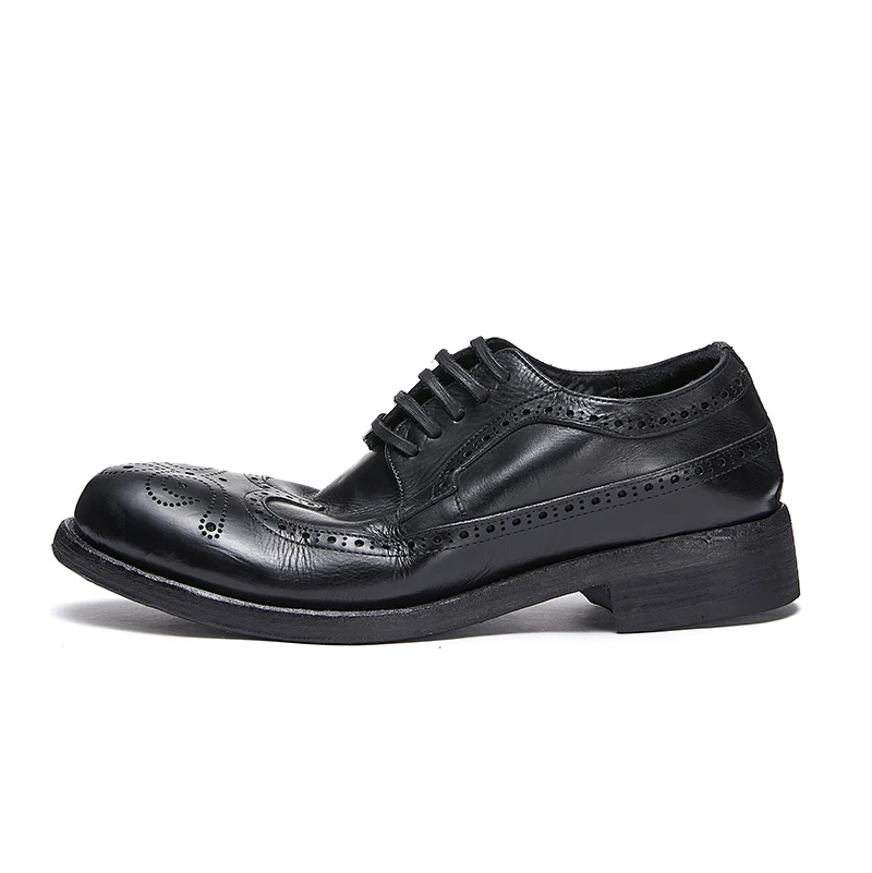 Italian Style Thick heel Goodyear Oxfords cow leather Formal Breathable Handmade Mans Shoes bullock hollow carving
Italian Style Thick heel Goodyear Oxfords cow leather Formal Breathable Handmade Mans Shoes bullock hollow carving