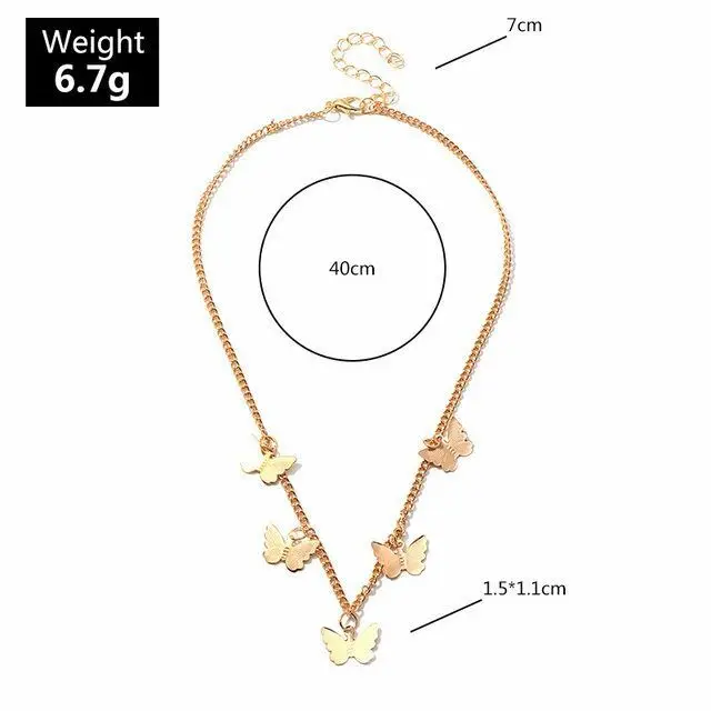 Butterfly Necklace Jewelry Fashion Necklace Gold Stainless Steel Chain Butterfly Ladies Metal Women Party Torques 2021
Butterfly Necklace Jewelry Fashion Necklace Gold Stainless Steel Chain Butterfly Ladies Metal Women Party Torques 2021