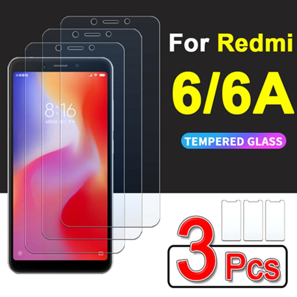 1 3 шт. resmi 6a бронированный Защитное стекло для xiaomi redmi 6 a 7a 8a 9a Защитная пленка