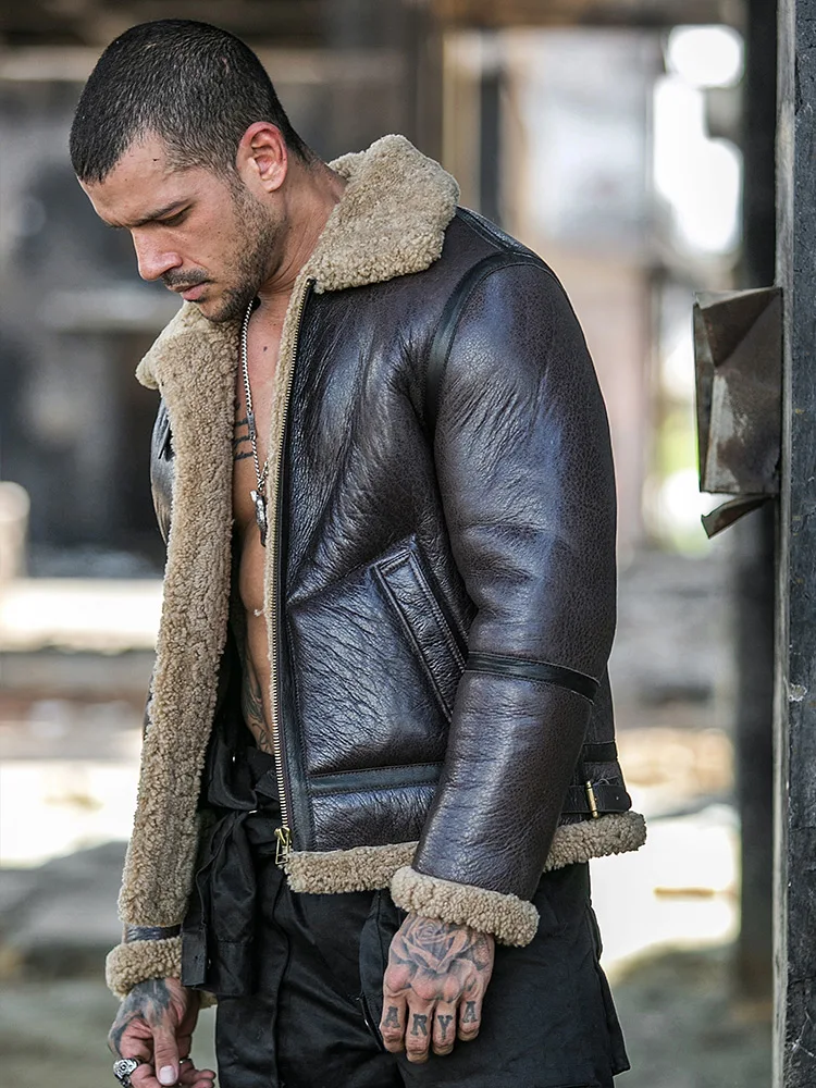 Mens Men Genuine Jacket Outerwear Fur Coat Turn Down Collar Shearling Short Style Real Leather Jackets Tops Warm Coats
Mens Men Genuine Jacket Outerwear Fur Coat Turn Down Collar Shearling Short Style Real Leather Jackets Tops Warm Coats