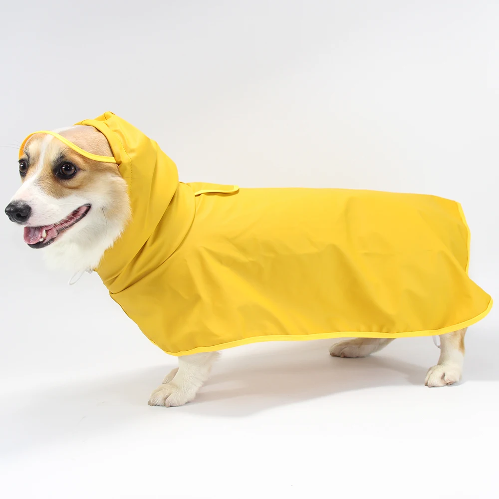 Egg Yellow PU Dog Raincoat Outdoor Leisure Transparent Brim Pet Rain Poncho with Bellyband Pet Waterproof Jacket
Egg Yellow PU Dog Raincoat Outdoor Leisure Transparent Brim Pet Rain Poncho with Bellyband Pet Waterproof Jacket