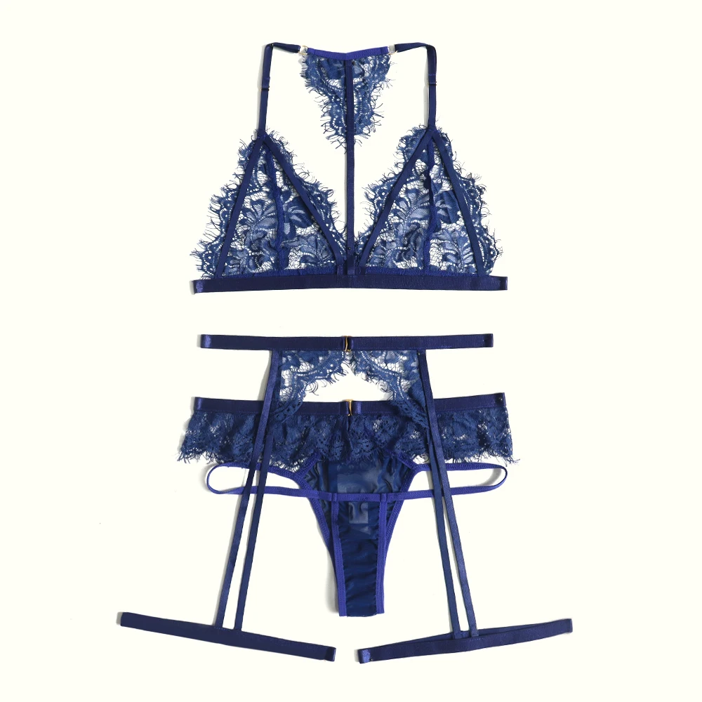 Sexy Underwear Lace Wireless Women V-neck Bra Thong Set Female Lingerie See-through Bikini Nightwear Belt Briefs Sleepwear
Sexy Underwear Lace Wireless Women V-neck Bra Thong Set Female Lingerie See-through Bikini Nightwear Belt Briefs Sleepwear