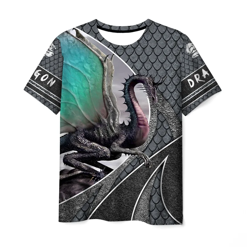 Summer New Men's 3D Printing Ferocious Dragon Print T-shirt Casual Trend High Street Men's O-neck Loose Oversized Top
Summer New Men's 3D Printing Ferocious Dragon Print T-shirt Casual Trend High Street Men's O-neck Loose Oversized Top