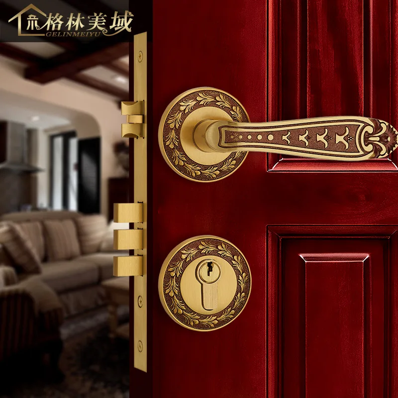 European - style copper door lock split lock full copper room door lock interior bedroom solid wood door lock
European - style copper door lock split lock full copper room door lock interior bedroom solid wood door lock