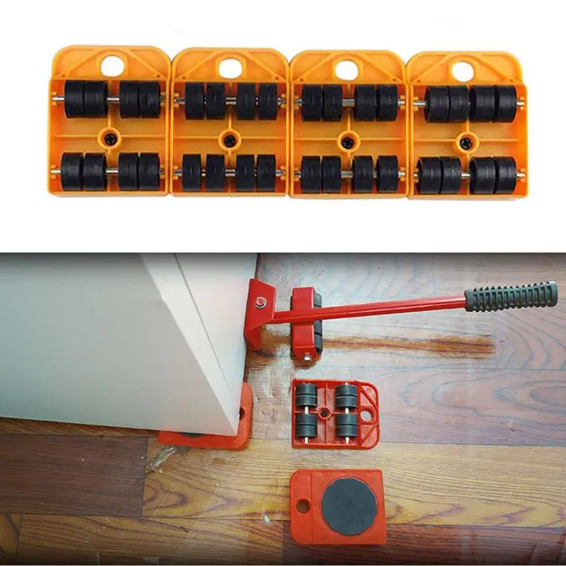 1set New Furniture Transport Roller Set Removal Lifting Moving Tool Heavy Object Mover Household Furniture Mobile Slides Trolley 
1set New Furniture Transport Roller Set Removal Lifting Moving Tool Heavy Object Mover Household Furniture Mobile Slides Trolley