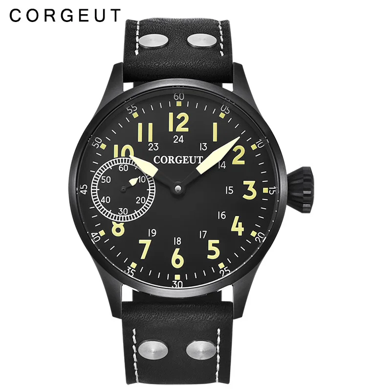 CORGEUT 2021 Luxury Brand Watch Black Case Mechanical Manual Winding Watch Seagull Movement Fashion Leather Sports Luminous Men
CORGEUT 2021 Luxury Brand Watch Black Case Mechanical Manual Winding Watch Seagull Movement Fashion Leather Sports Luminous Men