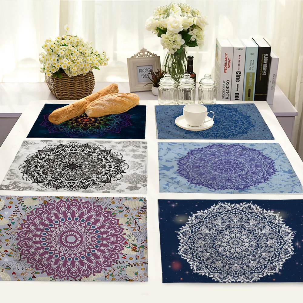 Indian Mandala Table Mat Rectangle Cotton Linen Tea Party Decoration Place Mats for Dining Table Kitchen Table Napkin Home Decor
Indian Mandala Table Mat Rectangle Cotton Linen Tea Party Decoration Place Mats for Dining Table Kitchen Table Napkin Home Decor