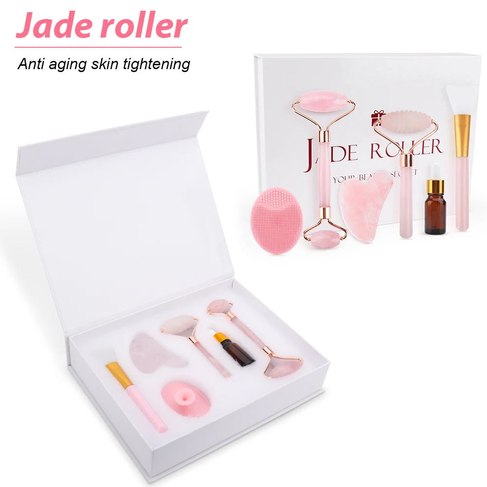 Jade Roller Facial Face Jade Massage Roller Rose Quartz Scraper Massager for Face Slimming Natural Wrinkle Removal Skin Care
Jade Roller Facial Face Jade Massage Roller Rose Quartz Scraper Massager for Face Slimming Natural Wrinkle Removal Skin Care