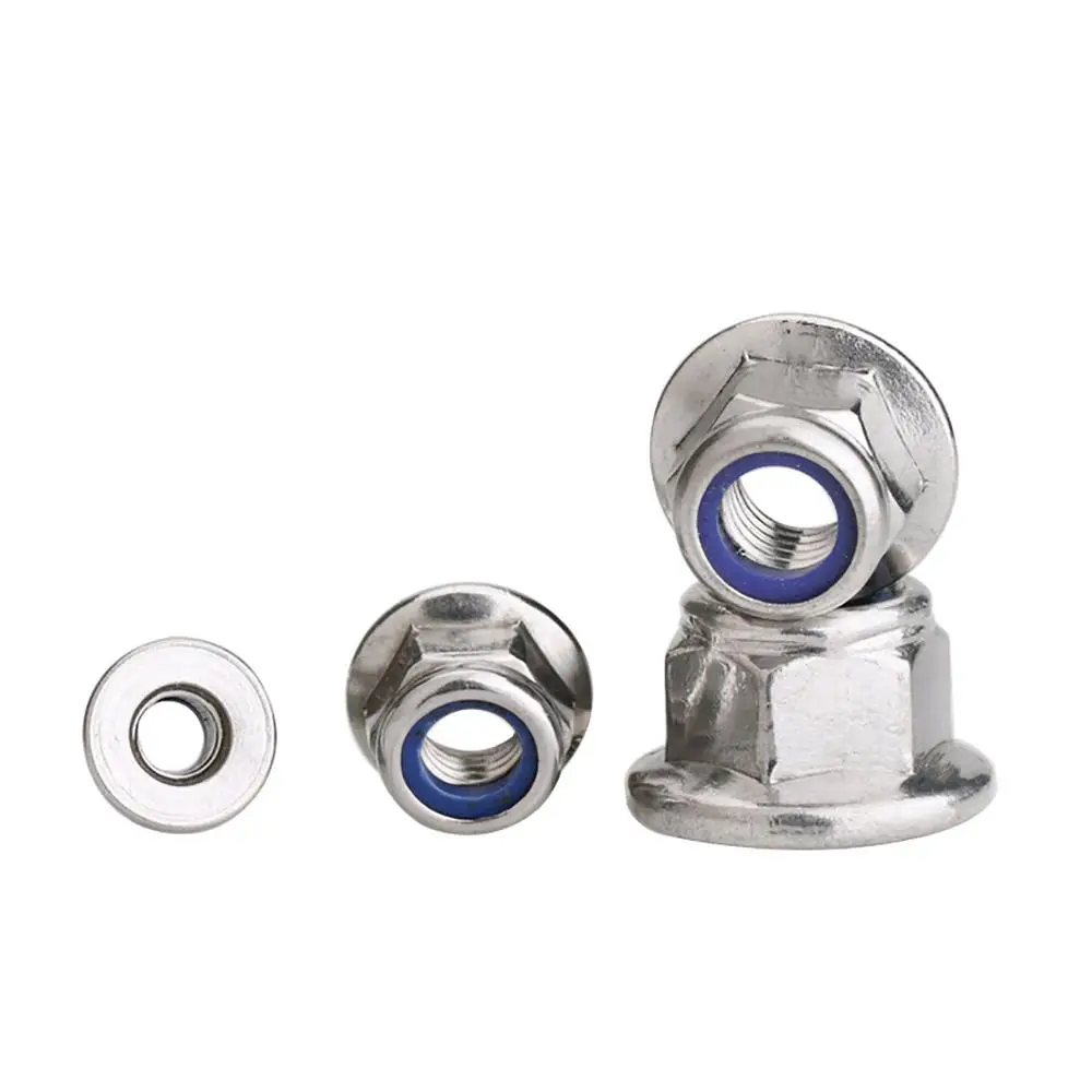 Hex Flange Nylon Insert Lock Nut M3 M4 M5 M6 M8 M10 M12 304 Stainless Steel DIN6923 Hexagon Flange Self-locking Nylock Locknut
Hex Flange Nylon Insert Lock Nut M3 M4 M5 M6 M8 M10 M12 304 Stainless Steel DIN6923 Hexagon Flange Self-locking Nylock Locknut
