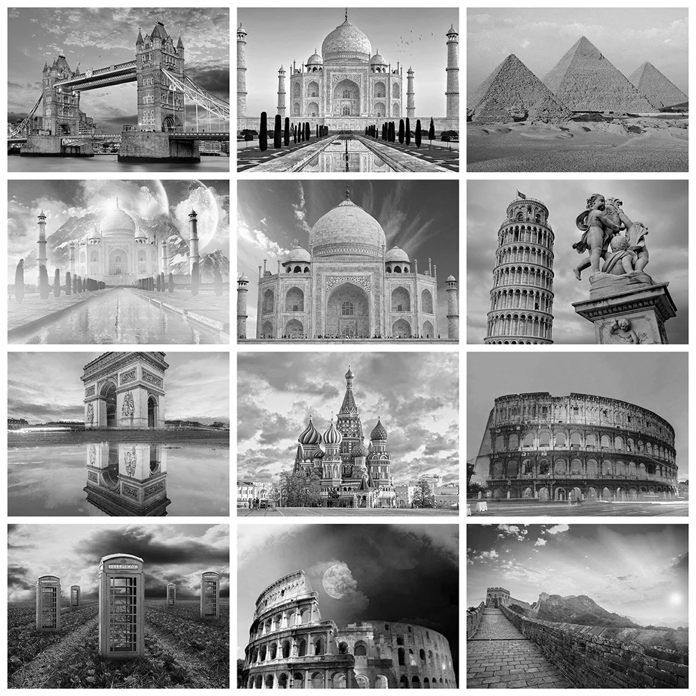 HUACAN 5d Diamond Painting Black And White City Mosaic Landscape DIY Diamond Embroidery Building Home Decor Craft Kit
HUACAN 5d Diamond Painting Black And White City Mosaic Landscape DIY Diamond Embroidery Building Home Decor Craft Kit