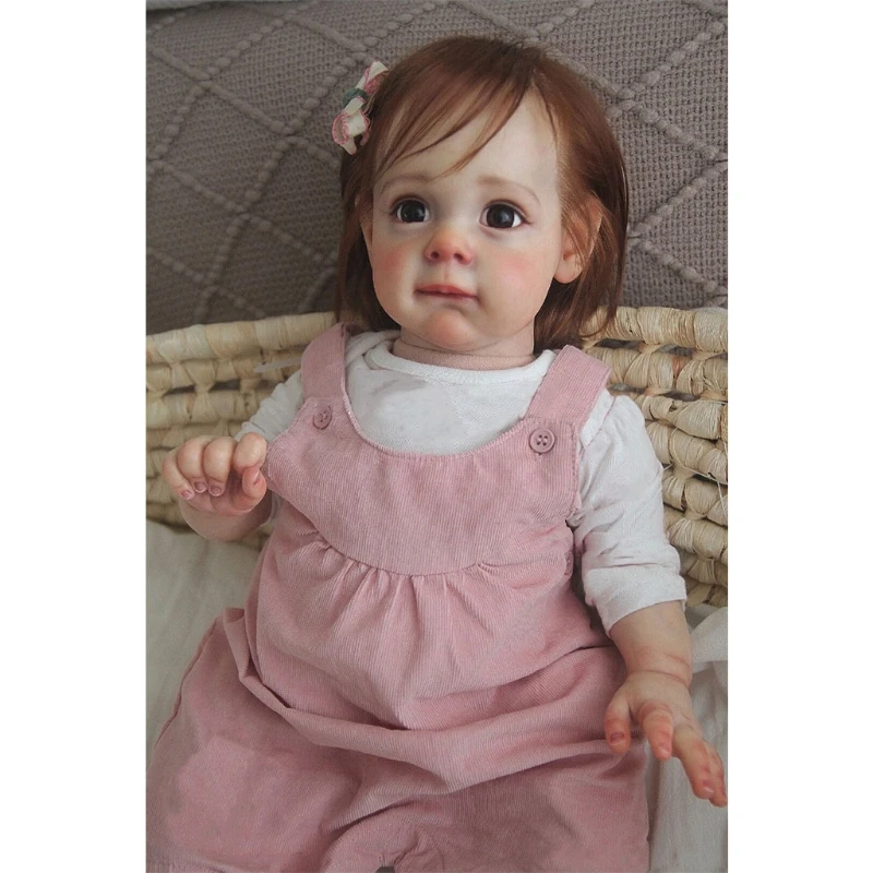 60CM Soft Toy Realistic Baby Girl Doll w/ Acrylic-Eyes Lifelike Educational Reborn Cuddly Handicraft Toy Kids Party Gift P31B
60CM Soft Toy Realistic Baby Girl Doll w/ Acrylic-Eyes Lifelike Educational Reborn Cuddly Handicraft Toy Kids Party Gift P31B