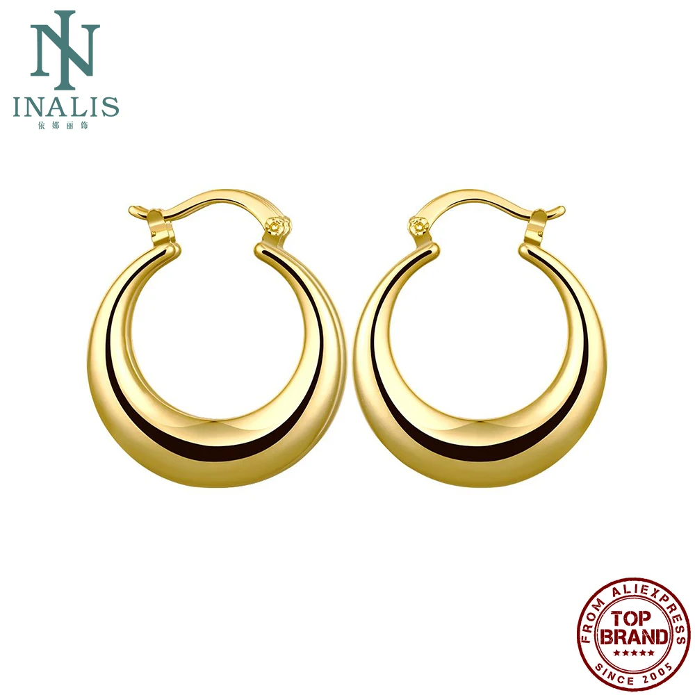 INALIS Copper Earrings For Women Golden Plated Round Shape Clip Earrings Simple Classic Girls Fashion Party Gift Jewelry New
INALIS Copper Earrings For Women Golden Plated Round Shape Clip Earrings Simple Classic Girls Fashion Party Gift Jewelry New