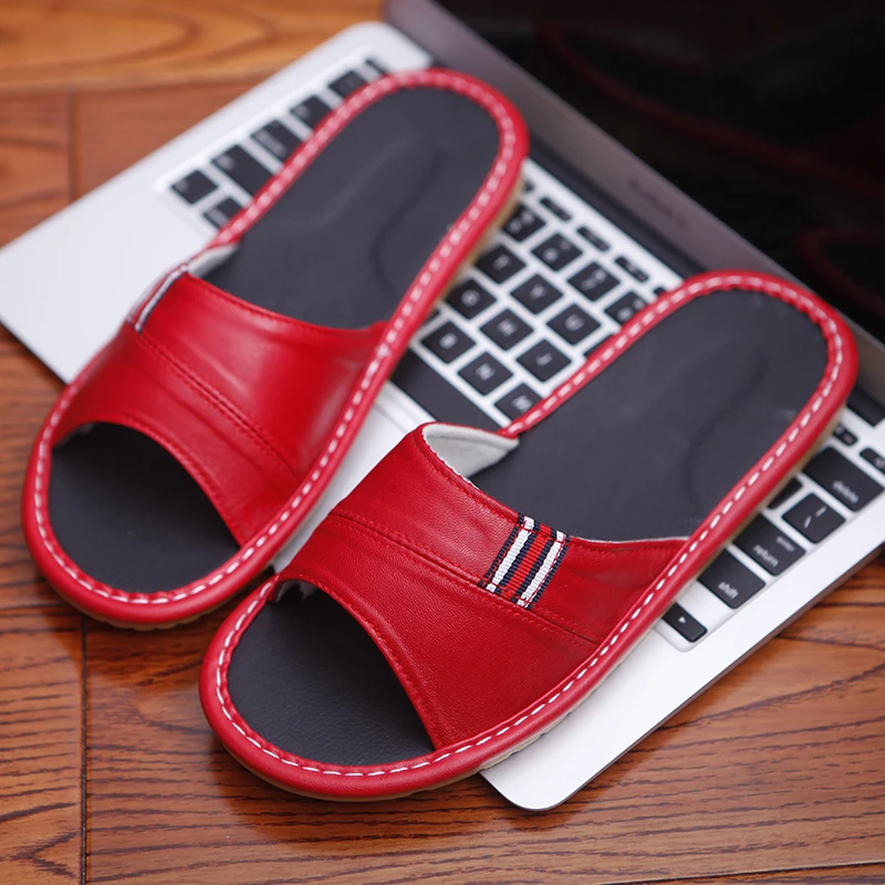 Sheepskin Women's Summer Home Slippers Soft Genuine Leather Couple's Indoor Shoes Solid Color Anti-Skip Men's Slippers
Sheepskin Women's Summer Home Slippers Soft Genuine Leather Couple's Indoor Shoes Solid Color Anti-Skip Men's Slippers