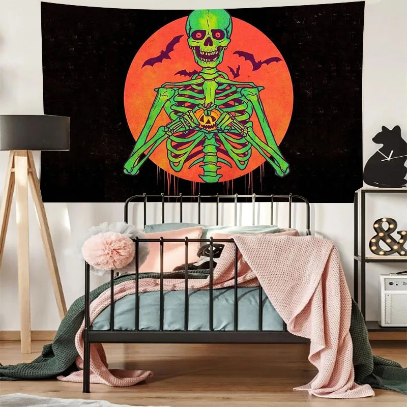 Scary Skull Print Tapestry Is Soft And Easy To Take Care Of Decorative Wall Hanging Cloth Halloween Mural Blanket DropShipping
Scary Skull Print Tapestry Is Soft And Easy To Take Care Of Decorative Wall Hanging Cloth Halloween Mural Blanket DropShipping