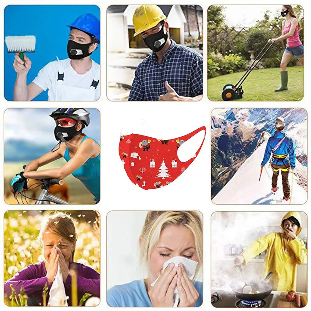 Christmas Face Mask 3D Washable Breathable Masks Cartoon Cotton Mask Dust-proof Face Protection Mask 
Christmas Face Mask 3D Washable Breathable Masks Cartoon Cotton Mask Dust-proof Face Protection Mask