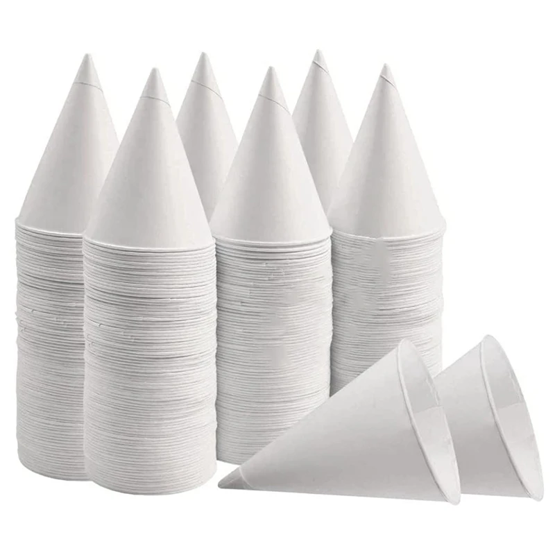 White Paper Cone Cups, Snow Cone Cups,Coated Leakproof Cone Paper Cups for Slush, Shaved Ice, Water 200Pcs
White Paper Cone Cups, Snow Cone Cups,Coated Leakproof Cone Paper Cups for Slush, Shaved Ice, Water 200Pcs