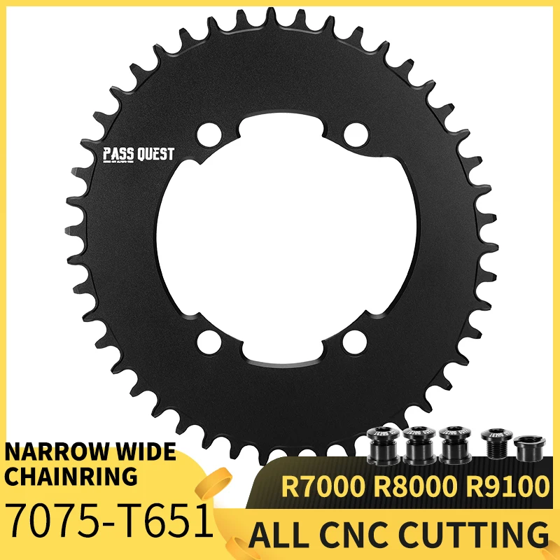 PASS QUEST R9100 OVAL Road Bike Chain Crankshaft Closed disk 110BCD 58T Narrow Wide Chainring For R7000/R8000/DA9100
PASS QUEST R9100 OVAL Road Bike Chain Crankshaft Closed disk 110BCD 58T Narrow Wide Chainring For R7000/R8000/DA9100