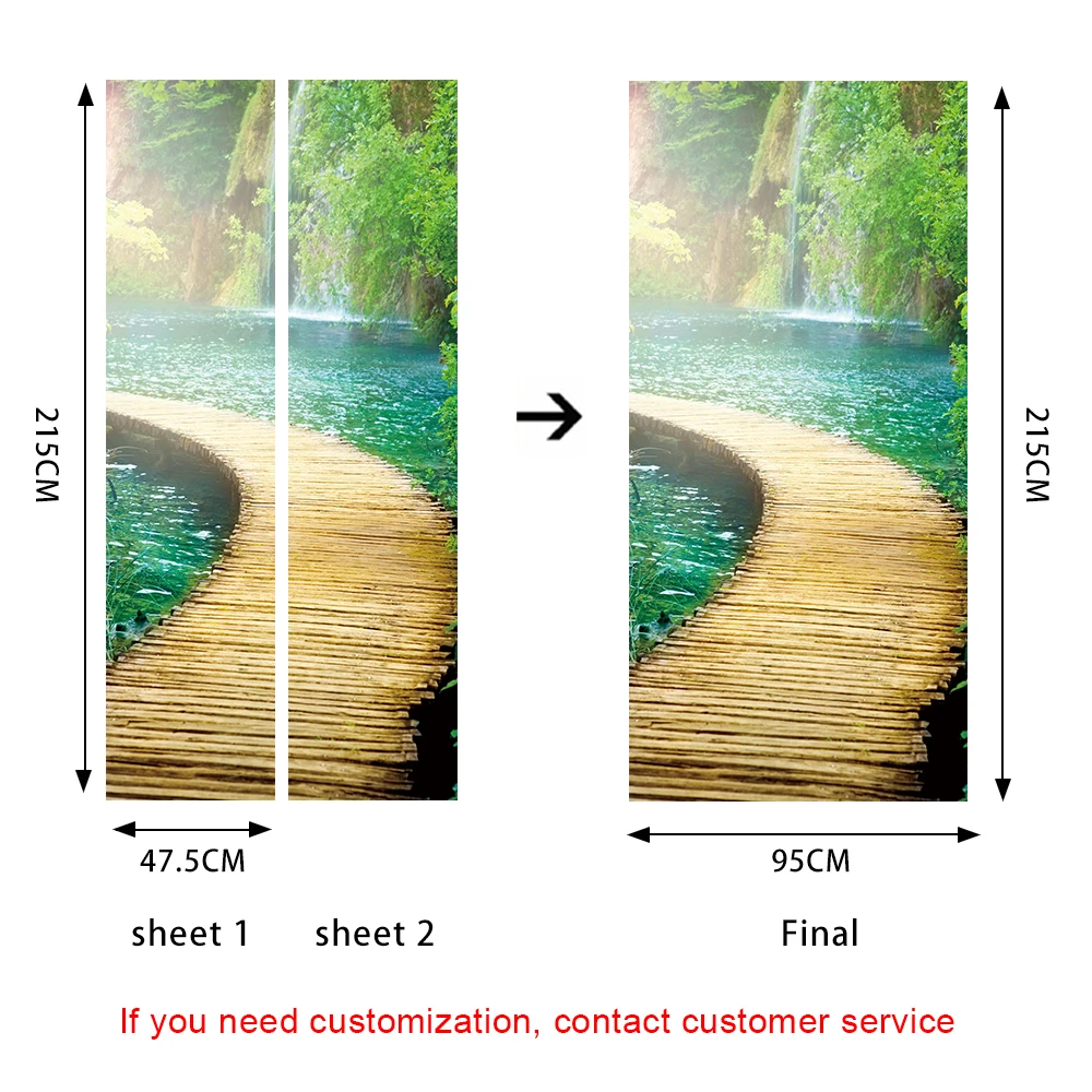 Rural Style Wooden Bridge In The Lake DIY Door Sticker Home Decoration Porch Kitchen Art Mural Peel & Stick Vinly Wall Stickers
Rural Style Wooden Bridge In The Lake DIY Door Sticker Home Decoration Porch Kitchen Art Mural Peel & Stick Vinly Wall Stickers