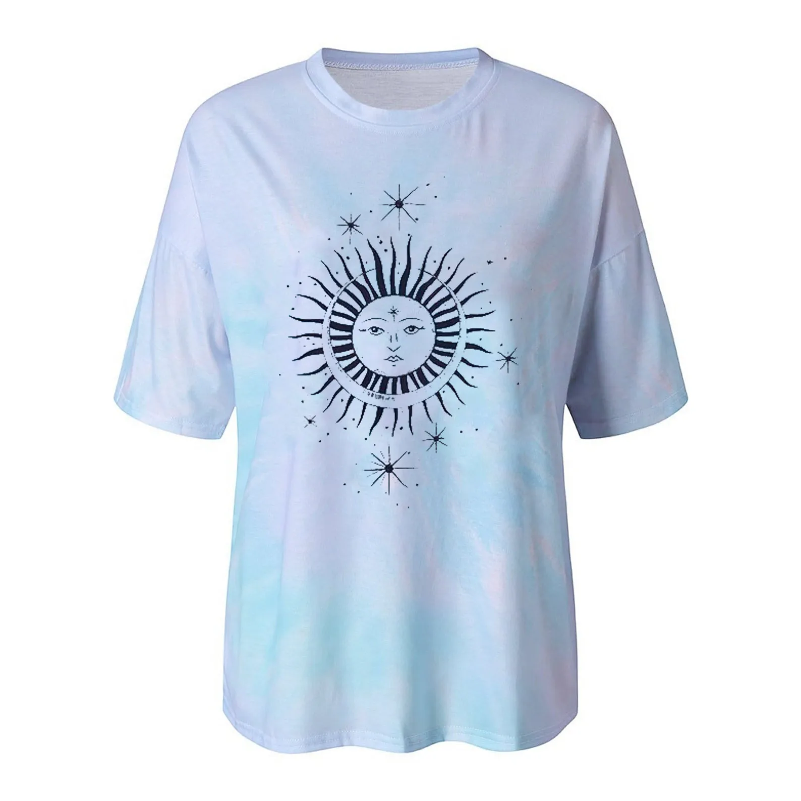 Fashion Plus Size Tops Women 2021 Summer Vintage Sun And Moon Printed Tie-dye Casual Short Sleeve Tops Blouses
Fashion Plus Size Tops Women 2021 Summer Vintage Sun And Moon Printed Tie-dye Casual Short Sleeve Tops Blouses
