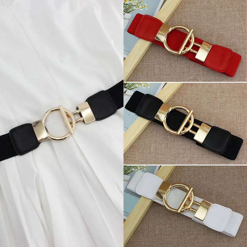 Fashion Waist Belts for Women Elegant PU Leather Elastic Cummerbund Wide Metal Buckle Belt Female Slim Girdle Solid Waistband
Fashion Waist Belts for Women Elegant PU Leather Elastic Cummerbund Wide Metal Buckle Belt Female Slim Girdle Solid Waistband