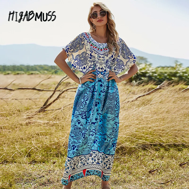 Women Loose Large Size Printed Dress Women's Casual Blouse 2021 Summer New Style Long Dresses For Women
Women Loose Large Size Printed Dress Women's Casual Blouse 2021 Summer New Style Long Dresses For Women