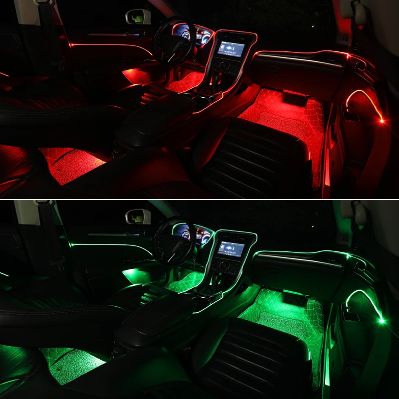 Car Products EL Neon Strip RGB Multiple Modes App Sound Control Auto Atmosphere Car Interior Decorative Ambient Light Backlight
Car Products EL Neon Strip RGB Multiple Modes App Sound Control Auto Atmosphere Car Interior Decorative Ambient Light Backlight