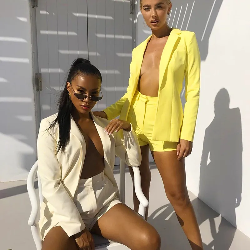 2021 Women OL Two Piece Set Spring Autumn New Fashion Elegant Lady Slim Open Stitch Jacket Short Pants Woman 2 Pieces Blazer Set
2021 Women OL Two Piece Set Spring Autumn New Fashion Elegant Lady Slim Open Stitch Jacket Short Pants Woman 2 Pieces Blazer Set