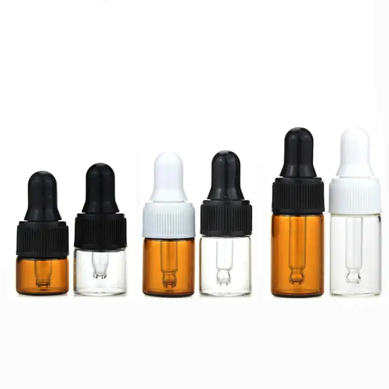 Amber Clear 1ml 2ml 3ml Empty Essential Oil Glass Dropper Bottles with Cap Mini Dropper Tube LX2511
Amber Clear 1ml 2ml 3ml Empty Essential Oil Glass Dropper Bottles with Cap Mini Dropper Tube LX2511