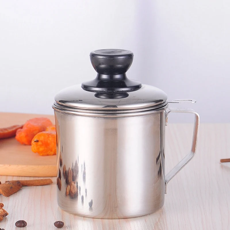 Stainless Steel Leakproof Oil Filter With Separator Durable Cooking Oil Strainer Cooking Grease Reusing Oil Can Kitchen Supplies
Stainless Steel Leakproof Oil Filter With Separator Durable Cooking Oil Strainer Cooking Grease Reusing Oil Can Kitchen Supplies