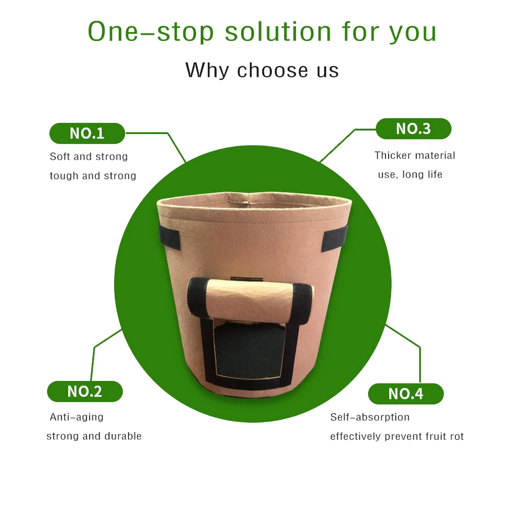 Plant Growth Bag Flower Pot Tomato Peanut Growing Bag Art Tools Vegetable Garden Gardening Plant Flower Pot
Plant Growth Bag Flower Pot Tomato Peanut Growing Bag Art Tools Vegetable Garden Gardening Plant Flower Pot
