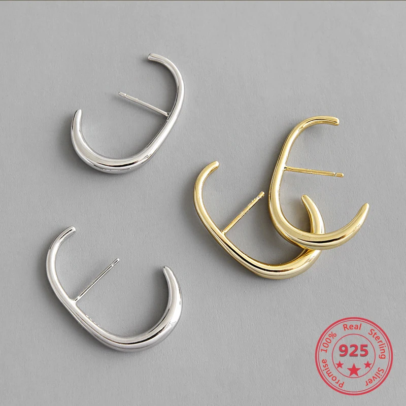 BITWBI Jewelry 925 Silver Original Gold Earrings INS Minimalist C-type Earrings Two-tone Simple Design Fine Luxury Jewelry
BITWBI Jewelry 925 Silver Original Gold Earrings INS Minimalist C-type Earrings Two-tone Simple Design Fine Luxury Jewelry