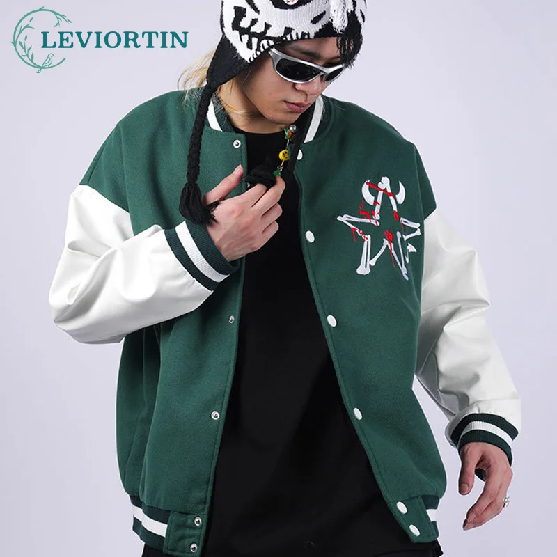 Куртка мужская шерстяная оверсайз в стиле хип-хоп, уличная одежда с цветным принтом черепа, с подставкой в стиле Харадзюку, Повседневная Вер...
Куртка мужская шерстяная оверсайз в стиле хип-хоп, уличная одежда с цветным принтом черепа, с подставкой в стиле Харадзюку, Повседневная Вер...