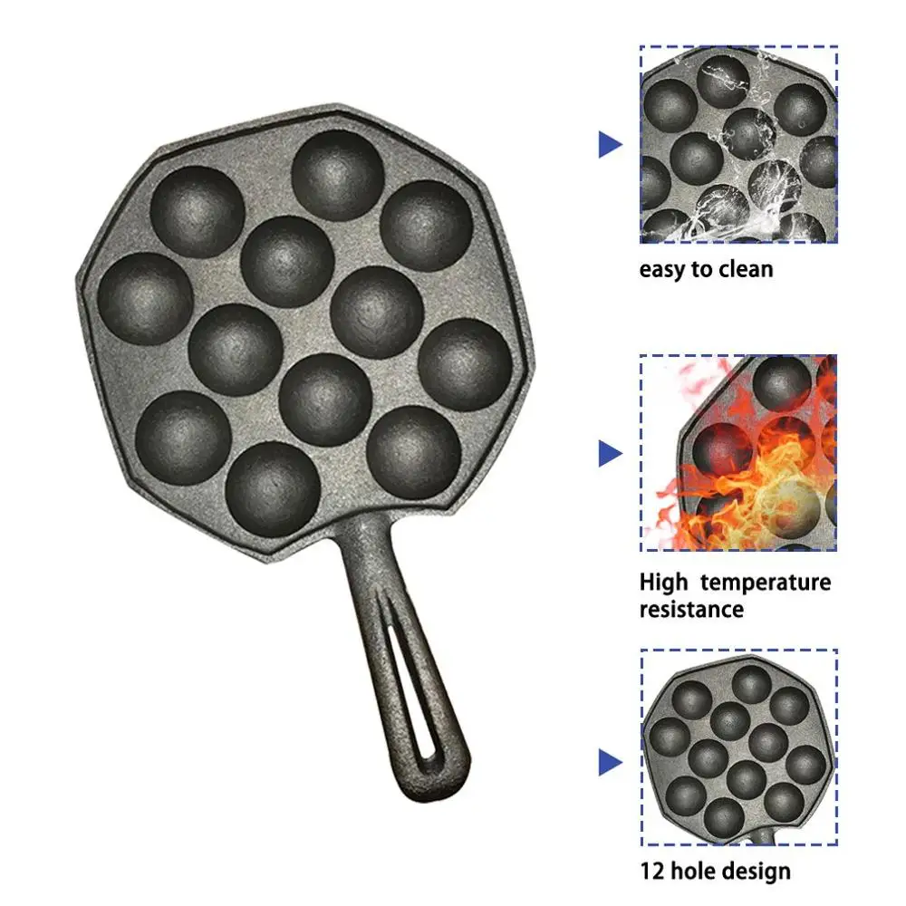 12 Holes Easy To Clean DIY Takoyaki Pan Octopus Balls Baking Maker Grill Mold Burning Plate Kitchen Cooking Tools
12 Holes Easy To Clean DIY Takoyaki Pan Octopus Balls Baking Maker Grill Mold Burning Plate Kitchen Cooking Tools