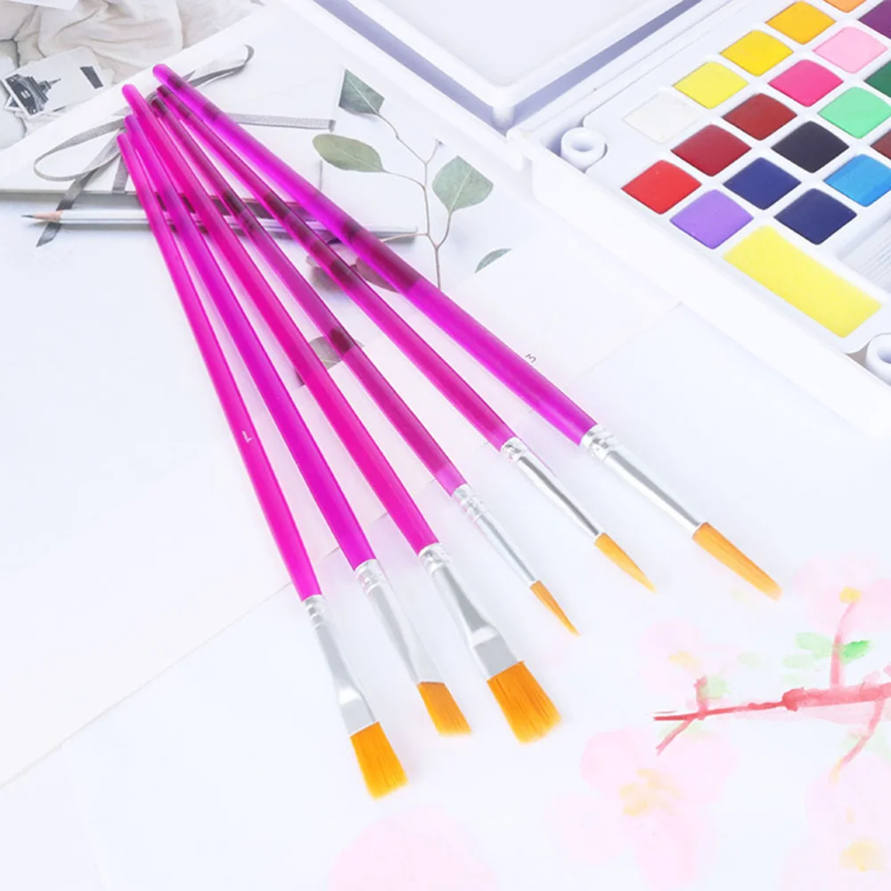 6 Pcs Nylon Rod Oil Painting Brush Round Pointed Tip Nail Art Painted Brush Cake Carving Brush Set Cake Decorating Tools
6 Pcs Nylon Rod Oil Painting Brush Round Pointed Tip Nail Art Painted Brush Cake Carving Brush Set Cake Decorating Tools
