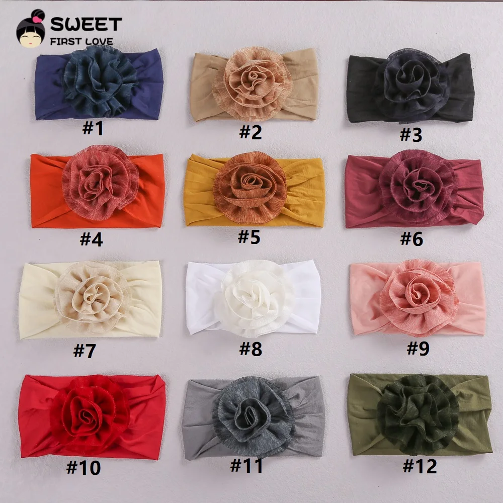 Fabric Flower Nylon Headband For Children Rose Floral Baby Hair Bands Solid Soft Elasic Girl Hairband Kids Hair Accessories 2021
Fabric Flower Nylon Headband For Children Rose Floral Baby Hair Bands Solid Soft Elasic Girl Hairband Kids Hair Accessories 2021