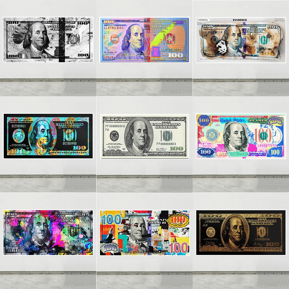 Abstract Hundred Money Canvas Painting Modern Wall Art Quadros Decorativos Graffiti Art Poster Print Portrait Picture Home Decor
Abstract Hundred Money Canvas Painting Modern Wall Art Quadros Decorativos Graffiti Art Poster Print Portrait Picture Home Decor