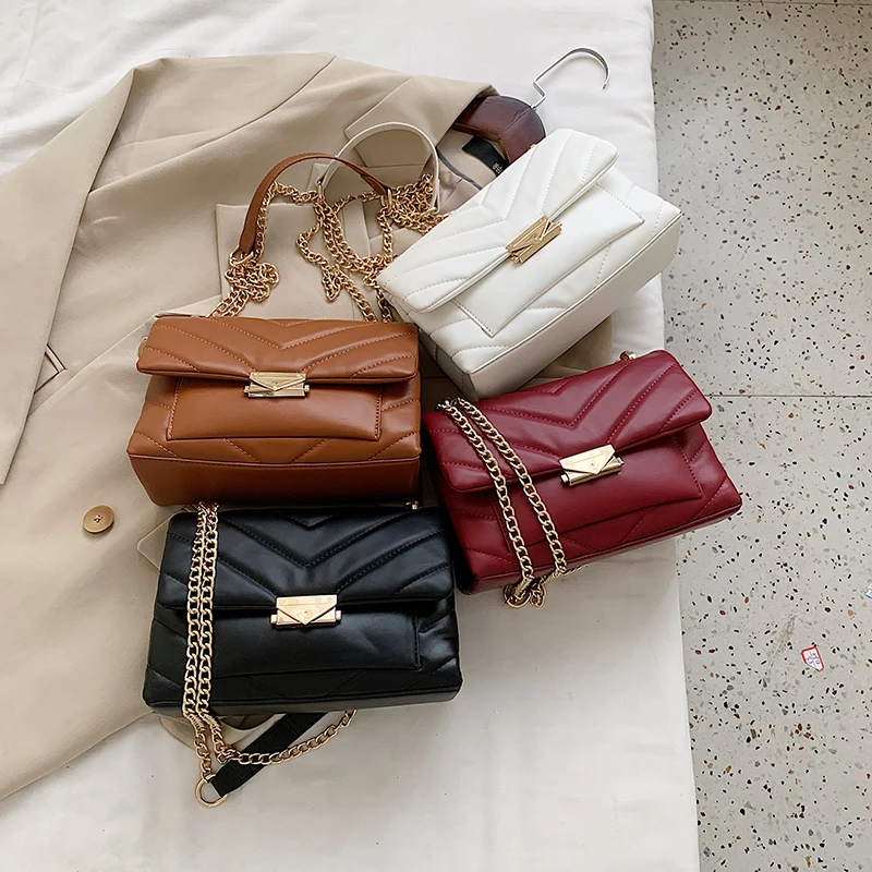 Women's Shoulder Bag PU Leather Fashion Simple Chain Diagonal Small Bag Woman Small Handbag Luxury Designer Handbag 2021 New
Women's Shoulder Bag PU Leather Fashion Simple Chain Diagonal Small Bag Woman Small Handbag Luxury Designer Handbag 2021 New