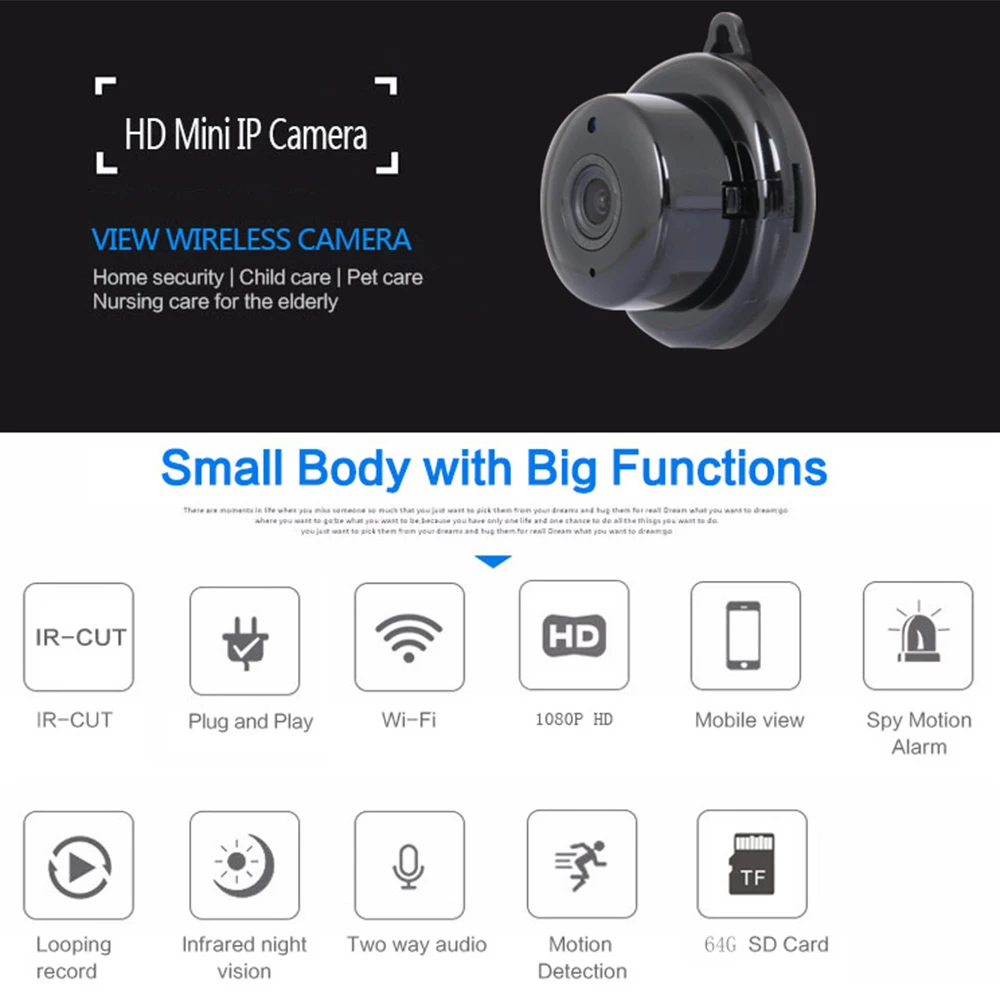 Wifi IP Camera HD 1080P Wireless Indoor Camera Nightvision Two Way Detection Baby Monitor V380 Audio Home Security with Stand
Wifi IP Camera HD 1080P Wireless Indoor Camera Nightvision Two Way Detection Baby Monitor V380 Audio Home Security with Stand