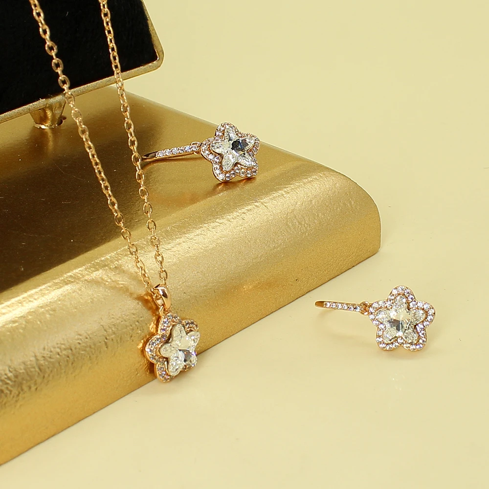 White Flower Design Luxury Crystal Drop Earrings Necklace Sets for Women Wedding Bridal Trendy Zircon Jewelry Set
White Flower Design Luxury Crystal Drop Earrings Necklace Sets for Women Wedding Bridal Trendy Zircon Jewelry Set