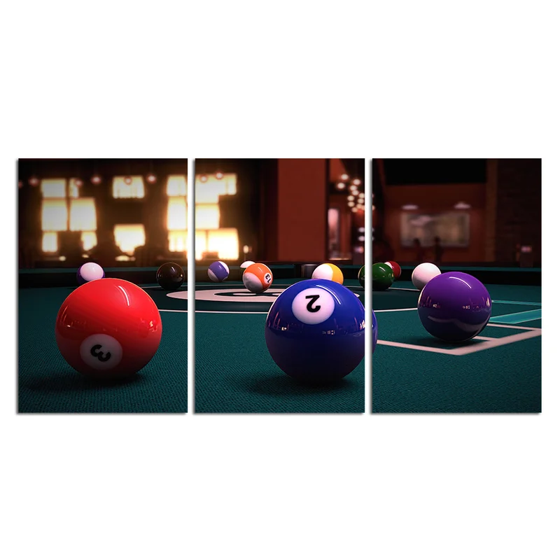 3 Pieces Canvas Wall Art Painting Billiard Balls on Pool Table Print Room Decor Poster Modern Living Room Decoration Pictures
3 Pieces Canvas Wall Art Painting Billiard Balls on Pool Table Print Room Decor Poster Modern Living Room Decoration Pictures